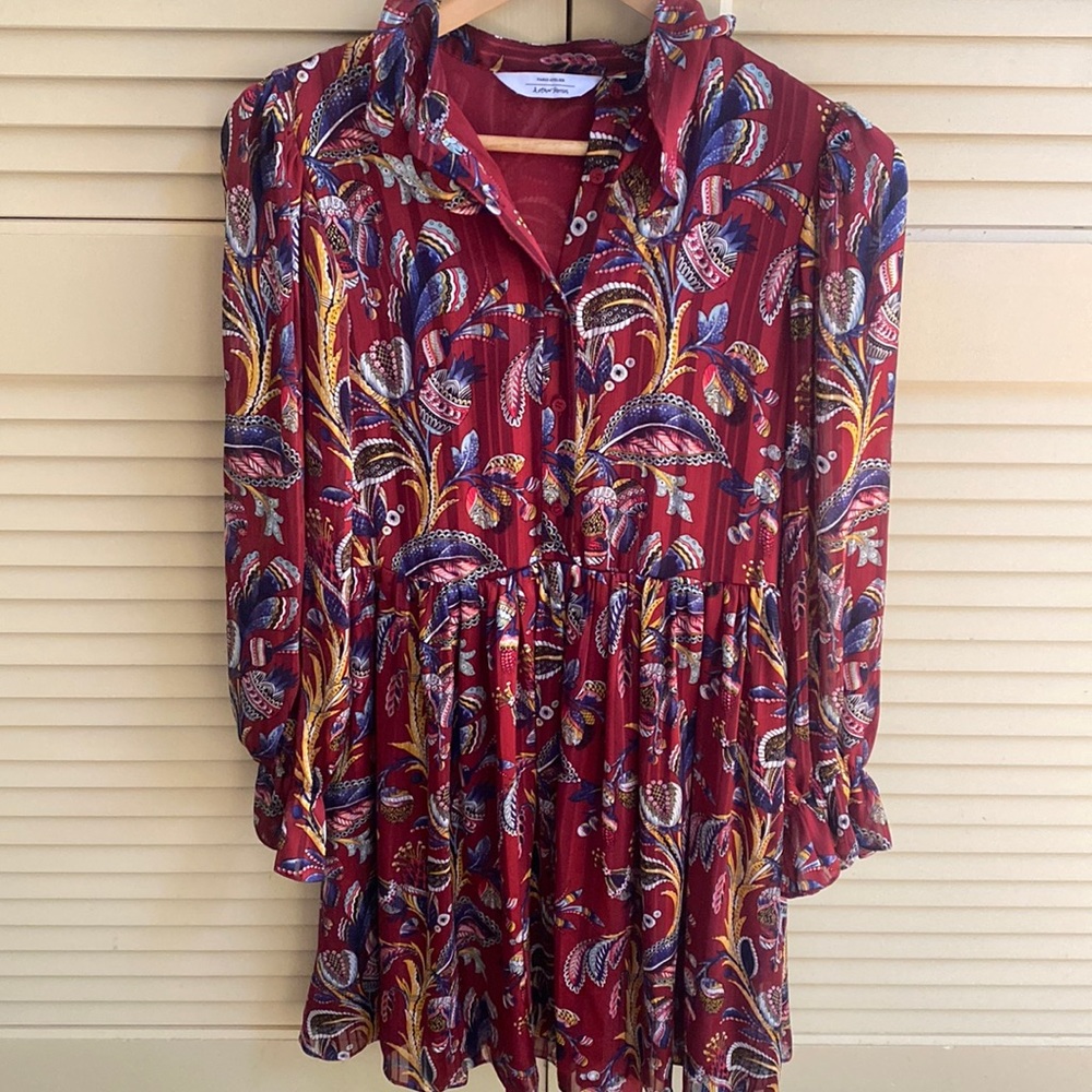 & other stories printed silk dress